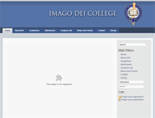 Tablet Screenshot of imagodeicollege.net